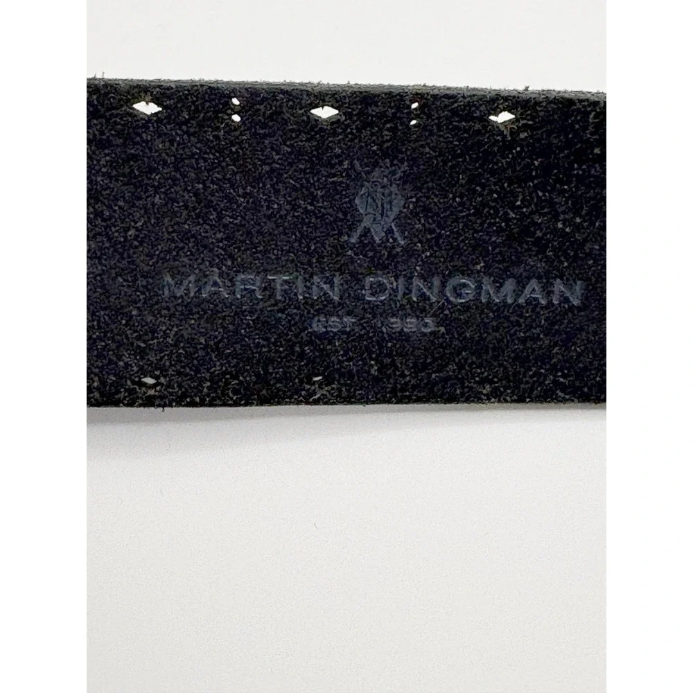 Martin Dingman Bridle Leather Belt Mens‎ 44 Black Made in USA Italian Buckle